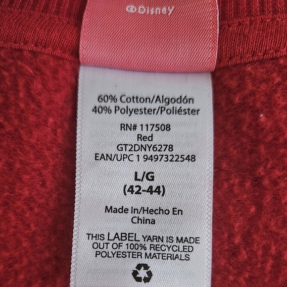 Disney Red Mickey Mouse Winter Sweatershirt - Picture 5 of 5